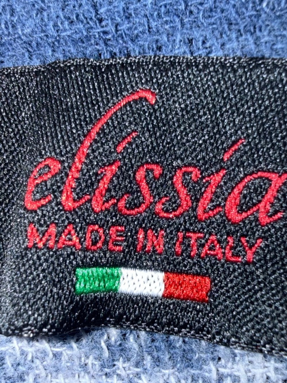 Elissia Made in Italy Dress Label - Blue Garment